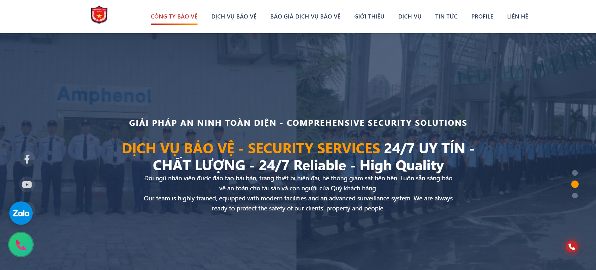 công ty cung cấp bảo vệ
